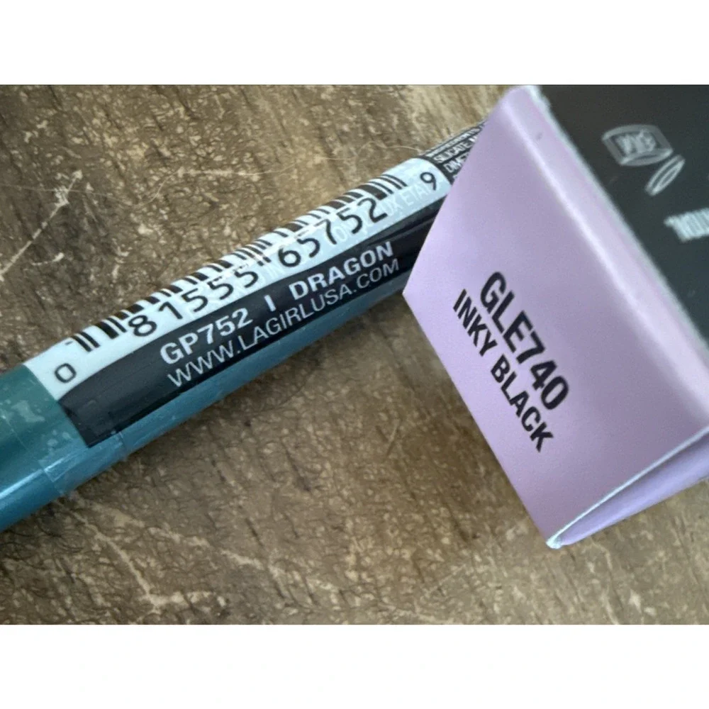 LA Girl Shockwave Metallic Eyeliner GP752 Dragon +The Artist Brush Pen Black NIB